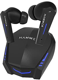 HAMMER G-Shots Truly Wireless Gaming Earbuds 50 Ms Gaming Low Latency TWS Bluetooth v5.3 ENC Smart Touch Control Stereo Sound Upto 22Hrs Playtime SweatProof (Black)