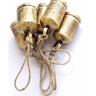                       Onlinecraft Iron Cow Bell ( Gold ) 5 Pc Iron Cow Bell (Gold, Pack Of 5)                                              