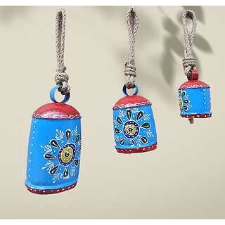 Onlinecraft Iron Cow Bell Iron, Wooden Cow Bell (Blue, Pack Of 3) Onlinecraft Iron Cow Bell Iron, Wooden Cow Bell (Blue, Pack Of 3)