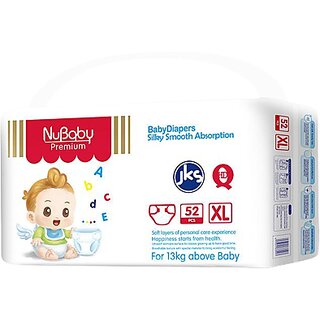 Nubaby Premium  Baby Diapers, New Born (NB), 70 Count,upto 4kg With 5 in 1 Comfort,Diaper