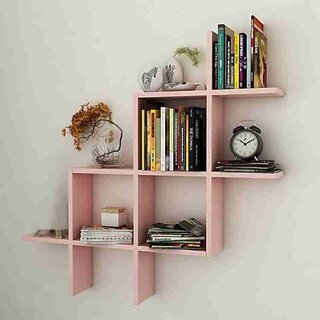                       Wooden Wall Shelf (Number Of Shelves - 8)                                              