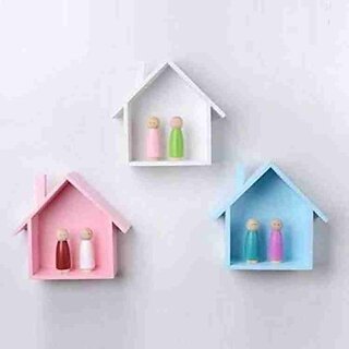                       Wooden Wall Shelf (Number Of Shelves - 1, Multicolor)                                              
