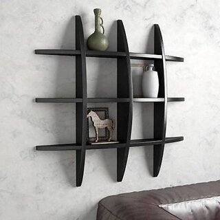                       Wooden Wall Shelf (Number Of Shelves - 12)                                              