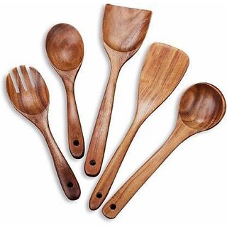 Onlinecraft Wooden Spoon (Ch2769) Kitchen Tool Set (Natural Brown, Ladle, Skimmer, Strainer, Cooking Spoon, Spatula) Onlinecraft Wooden Spoon (Ch2769) Kitchen Tool Set (Natural Brown, Ladle, Skimmer, Strainer, Cooking Spoon, Spatula)