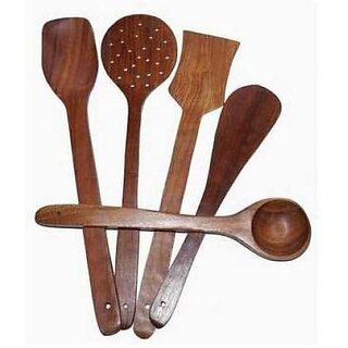                       Onlinecraft Ch2910 Kitchen Tool Set (Brown, Spatula, Ladle)                                              