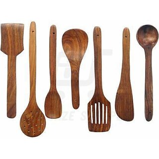                       Onlinecraft Ch2907 Kitchen Tool Set (Brown, Spatula, Ladle)                                              