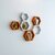 Wooden Wall Shelf (Number Of Shelves - 6, White, Orange)