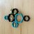 (Sh42) Wooden Wall Shelf Wooden Wall Shelf (Number Of Shelves - 6, Black, Blue)