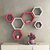 Wooden Wall Shelf (Number Of Shelves - 6, White, Pink)