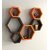 Wooden Wall Shelf (Number Of Shelves - 6, Brown, Orange)