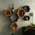 Wooden Wall Shelf (Number Of Shelves - 6, Brown, Orange)