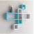 Wooden Wall Shelf Wooden Wall Shelf (Number Of Shelves - 6, White, Green)