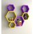 (Sh16) Wooden Wall Shelf Wooden Wall Shelf (Number Of Shelves - 6, Yellow, Purple)