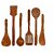 Wooden Spoon Kitchen Tool Set of 6 (Brown)