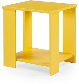 Onlinecraft Engineered Wood Bedside Table (Finish Color - Yellow, Pre-Assembled)