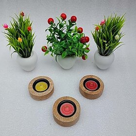 T3278 Wooden 1 - Cup Candle Holder Set (Gold, Pack Of 1)
