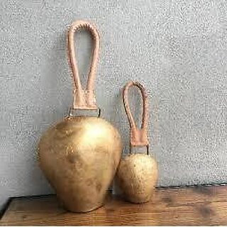                       Onlinecraft Cow Bell 2 Pcs Pack Of 2 (Gold)                                              