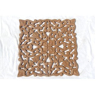                      Onlinecrafts Wooden Wall Panel (16 Inch X 16 Inch, Brown)                                              