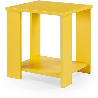                       Onlinecraft Engineered Wood Bedside Table (Finish Color - Yellow, Pre-Assembled)                                              