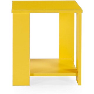                       Onlinecraft Engineered Wood Bedside Table (Finish Color - Yellow, Pre-Assembled)                                              