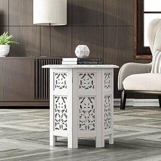 Onlinecraft Solid Wood Side Table (Finish Color - White, Diy(Do-It-Yourself)) Onlinecraft Solid Wood Side Table (Finish Color - White, Diy(Do-It-Yourself))