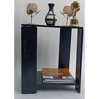                       Onlinecraft Engineered Wood Bedside Table (Finish Color - Black, Pre-Assembled)                                              