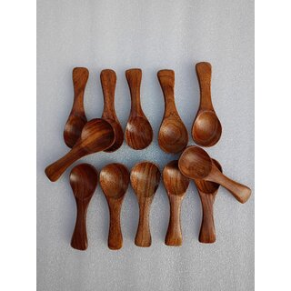 Wooden mini spoon condiments /salt /sugar /tea /coffee and disposable mini spoon set of 10