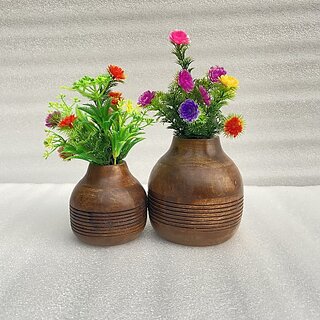 ( Kd7904 ) Wooden Flower Pot Stand Wooden Vase (6 Inch, Brown, Brown) ( Kd7904 ) Wooden Flower Pot Stand Wooden Vase (6 Inch, Brown, Brown)