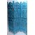 Onlinecraft Solid Wood Decorative Screen Partition (Free Standing, Finish Color - Blue, 4, Diy(Do-It-Yourself))