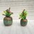 ( K7901 ) Wooden Flower Pot Stand Wooden Vase (6 Inch, Green, Brown)