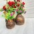 ( R7904 ) Wooden Flower Pot Stand Wooden Vase (6 Inch, Brown, Brown)