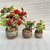 ( F7903 ) Wooden Flower Pot Stand Wooden Vase (6 Inch, White, Brown)
