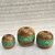 ( D7901 ) Wooden Flower Pot Stand Wooden Vase (6 Inch, Green, Brown)