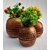 Wooden Flower Pot Gola Brown Color Wooden Vase (6 Inch, Brown)