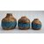 Wooden Corner Table Decor Wooden Vase (6 Inch, Blue)