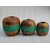 Onlinecraft Wooden Corner Table Decor Wooden Vase (6 Inch, Green)