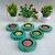 G3098 Wooden 1 - Cup Tealight Holder (Green, Pack Of 1)