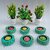 G3098 Wooden 1 - Cup Tealight Holder (Green, Pack Of 1)