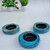 R3284 Wooden 1 - Cup Candle Holder Set (Blue, Pack Of 1)
