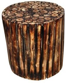 Onlinecrafts Wooden Stool Stool (Brown, Ready)