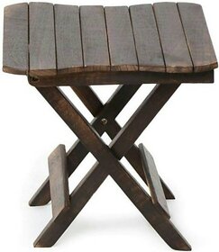 Onlinecrafts Wooden Stool Stool (Brown, Ready)