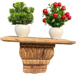                      Wooden Wall Shelf (Number Of Shelves - 1, Beige)                                              