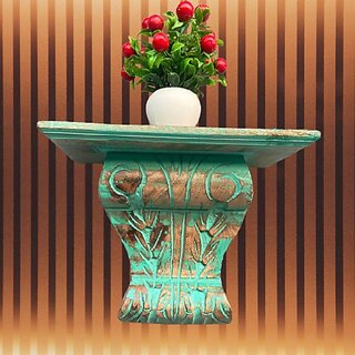                       Wooden Wall Shelf (Number Of Shelves - 1, Green)                                              