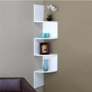                       Wooden Wall Self Wooden Wall Shelf (Number Of Shelves - 9, White)                                              