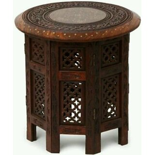 Onlinecrafts Wooden Stool Stool (Brown, Pre-Assembled)