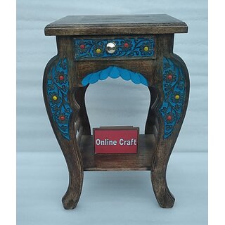 Onlinecrafts Ch3025 Birrli Stool Stool (Blue, Pre-Assembled)