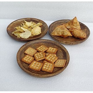                      Onlinecraft H7210 Dinner Plate (Pack Of 3, Microwave Safe)                                              