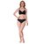 Jomferry Bra and Panty Set Self Design Black Lingerie Set