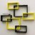 (C2715) Wooden Wall Shelf Wooden Wall Shelf (Number Of Shelves - 6, Yellow, Black)