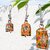 Onlinecrafts Iron Cow Bell Iron, Wooden Cow Bell (Orange)